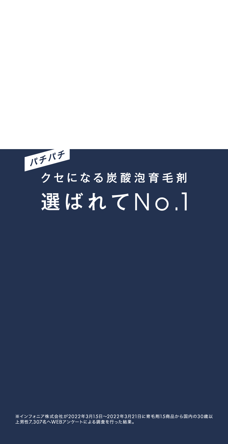 クセになる炭酸泡育毛剤 選ばれてNo.1