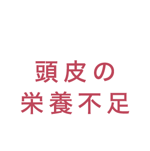 血行不良による頭皮の栄養不足