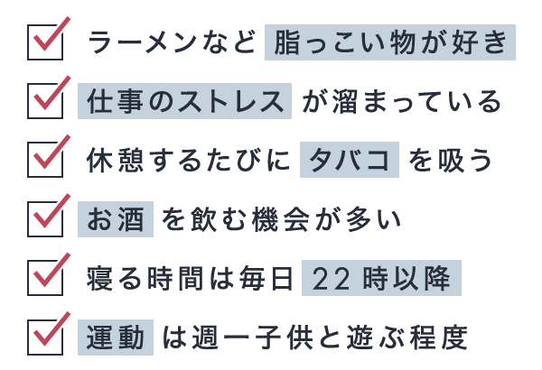 危険度チェックシート