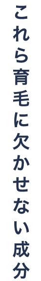 これら育毛に欠かせない成分