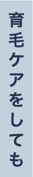 育毛ケアをしても