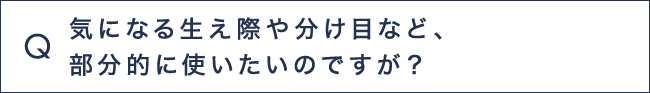 Q2 気になる生え際や分け目など、部分的に使いたいのですが？