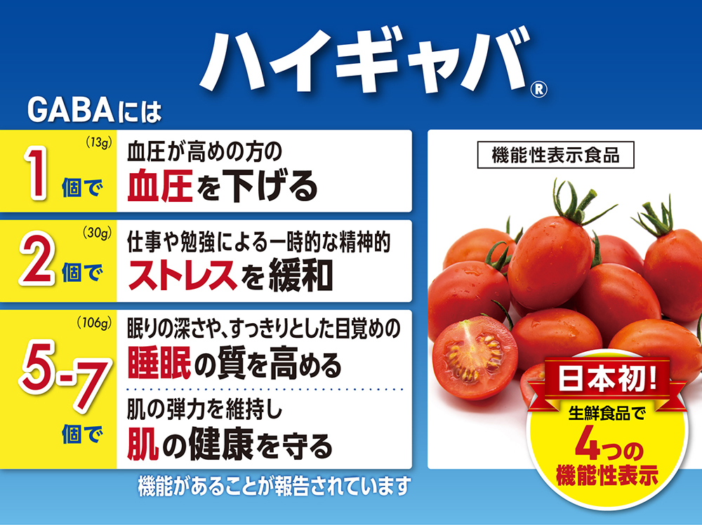ブラックフライデー／初めてご購入の方限定・産直ハイギャバトマト（2kg）／TV放送記念キャンペーン-【機能性表示食品】高めの血圧を下げる／睡眠の質の向上