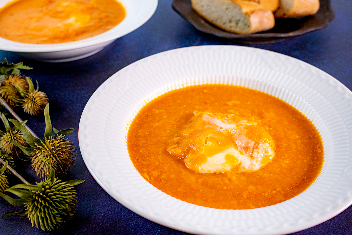 ハイギャバトマトのエッグドロップスープ