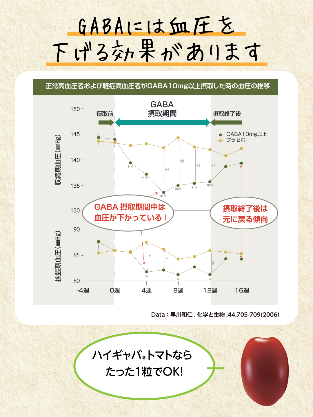 GABAで血圧を下げる効果