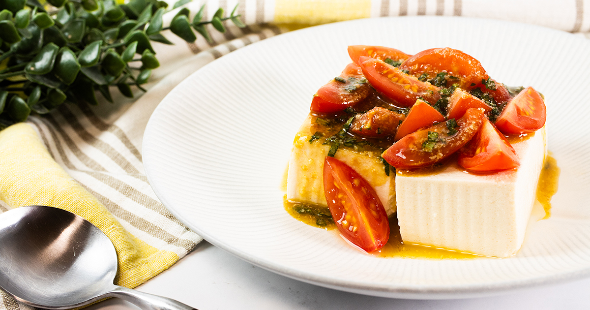 ハイギャバトマトのイタリアン風の冷奴