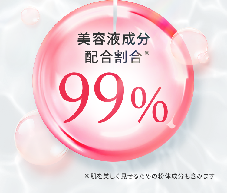 美容液成分配合割合99％
