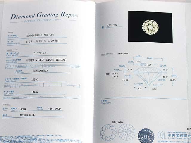 心をつかむ　天然ベリーライトイエローダイヤモンド0.572ct   ペンダントPT950　ネックレスPT850 付き 鑑定書付 c