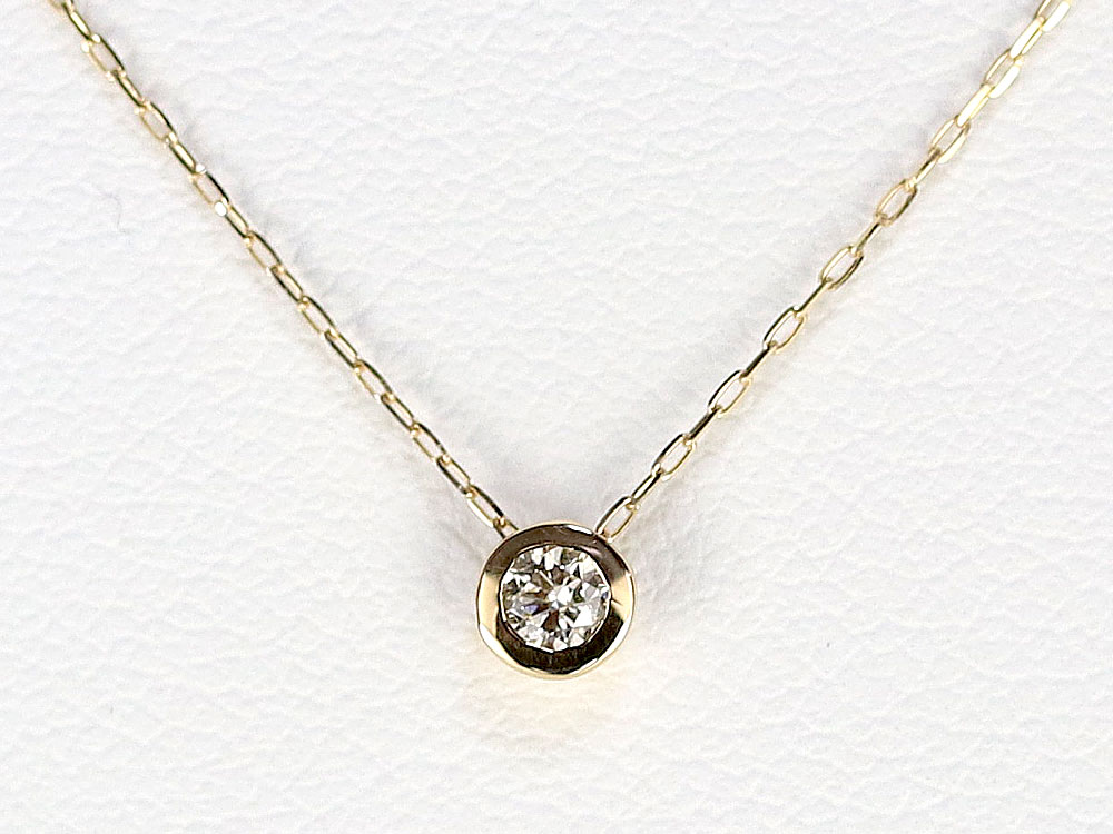 悪との縁切り　ダイヤモンド　Heart&Qupid　ネックレス　0.09ct　K18　095　鑑別メモ付
