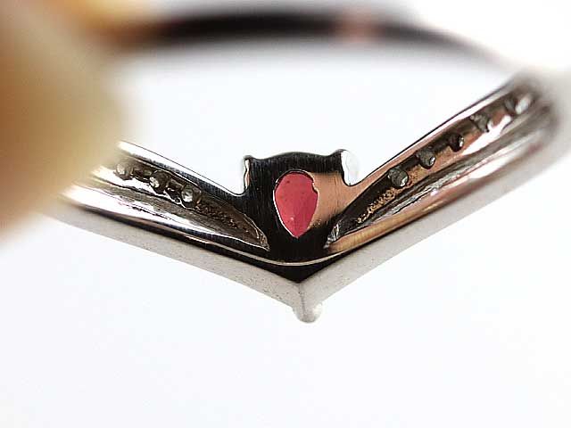 ときめき　ノーヒートピジョンルビー 0.26ct　ダイアモンド 0.13ct  11号　指輪　リング　PT900　014　鑑別書付