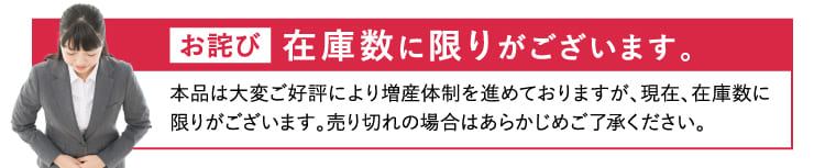 在庫数に限りがございます。