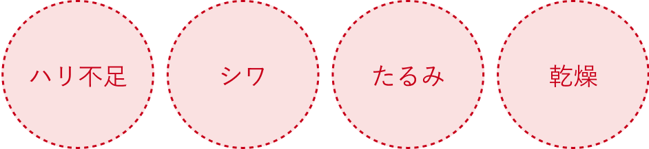 ハリ不足/シワ/たるみ/乾燥