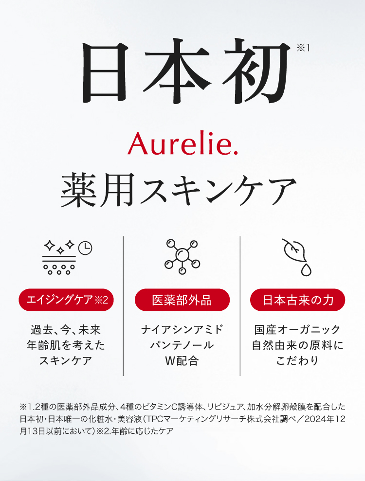 日本初 Aurelie 薬用スキンケア