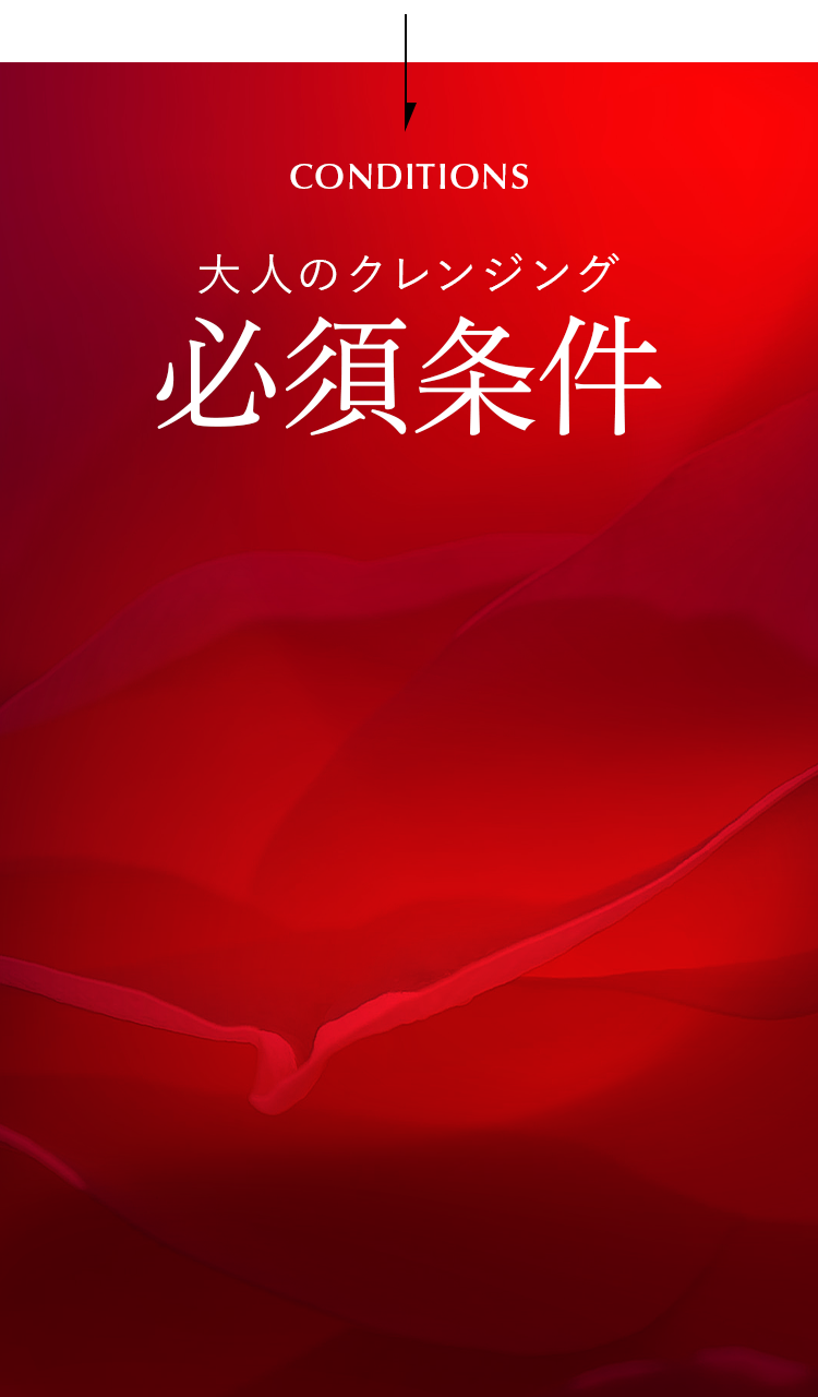 大人のクレンジング必須条件