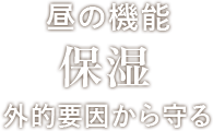 昼の機能 保湿 外的要因から守る