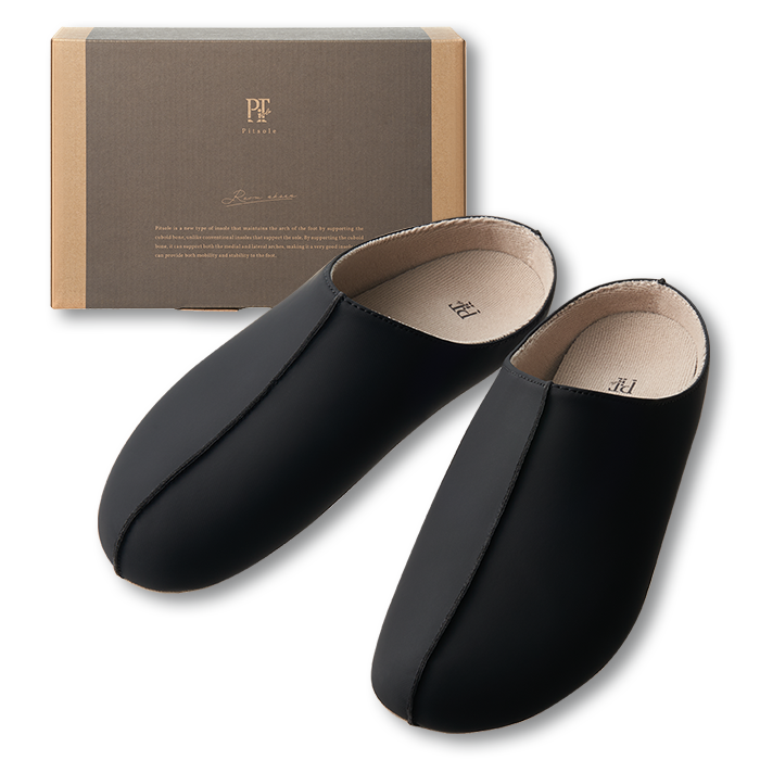 Room shoes by Pitsole BLACK サイズ: 24cm, 色: ブラック