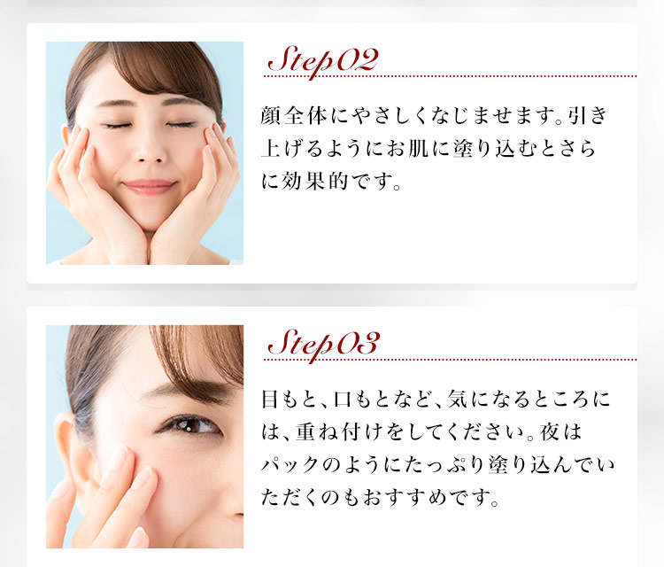 ご使用方法Step02/Step03