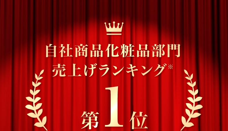 自社商品化粧品部門売上げランキング第１位