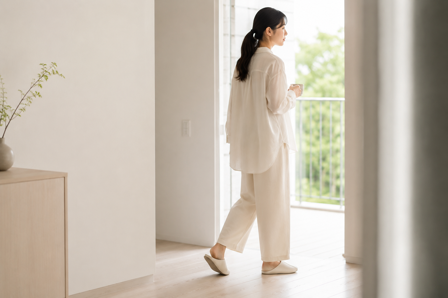 自宅でくつろぐ足元のイメージ