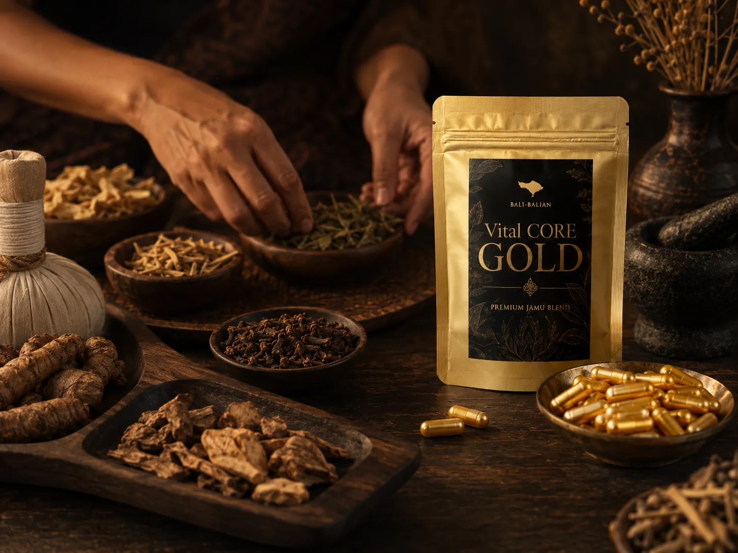 Vital CORE GOLDの背景にある植物文化を想起させるイメージ