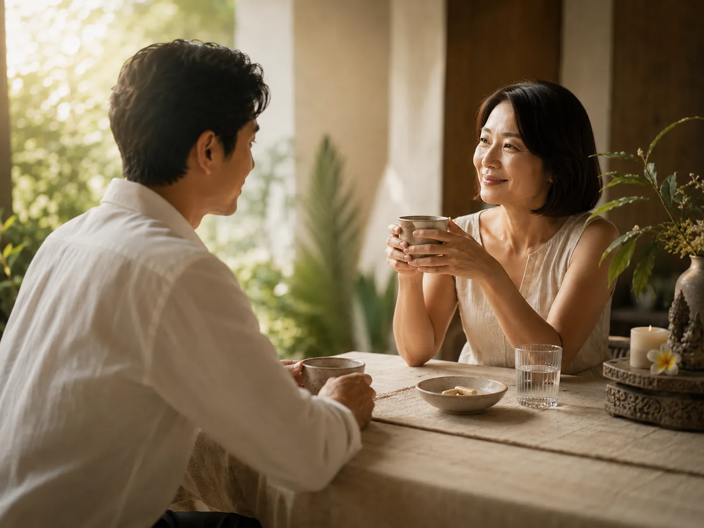 大切なパートナーと穏やかな時間を過ごすイメージ