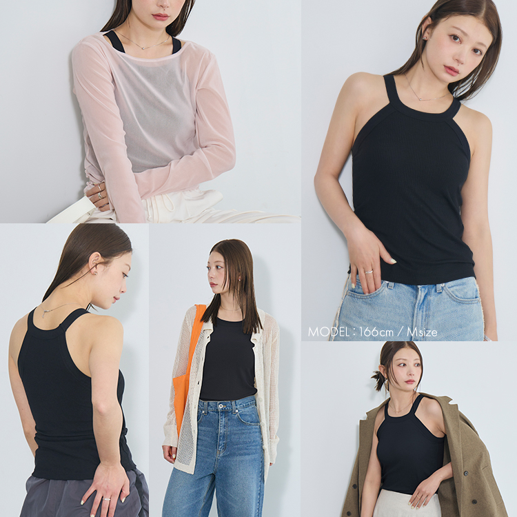 カップイン ホルターネック タンクトップ [カラー]	: ブラック, [サイズ]: S