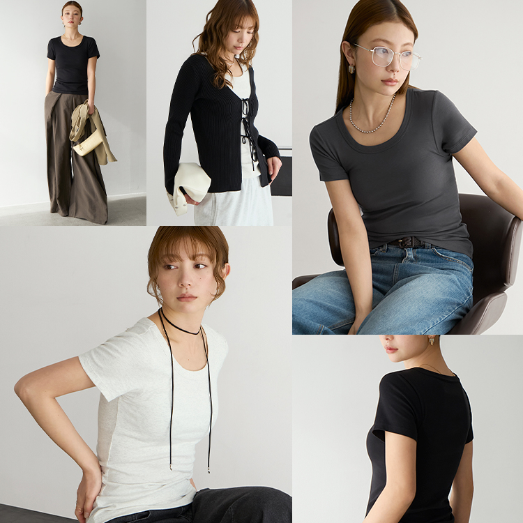 カップイン クルーネックT [カラー]: ブラック, [サイズ]: S