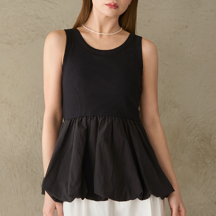 【NEW】カップイン バルーンタンクトップ [カラー]: ブラック, [サイズ]: S