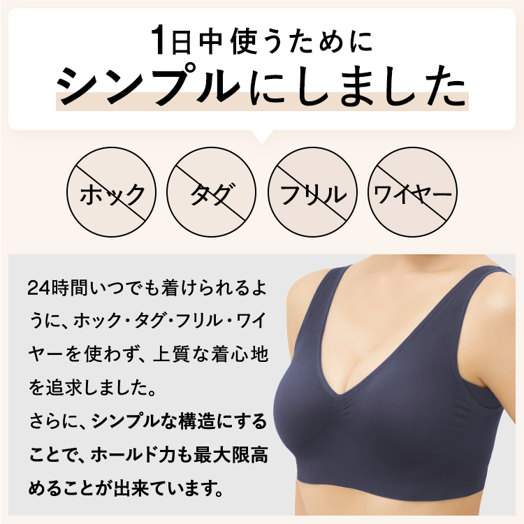 スタイルナイトブラ Uバック [カラー]	: グレイッシュネイビー, [サイズ]: S