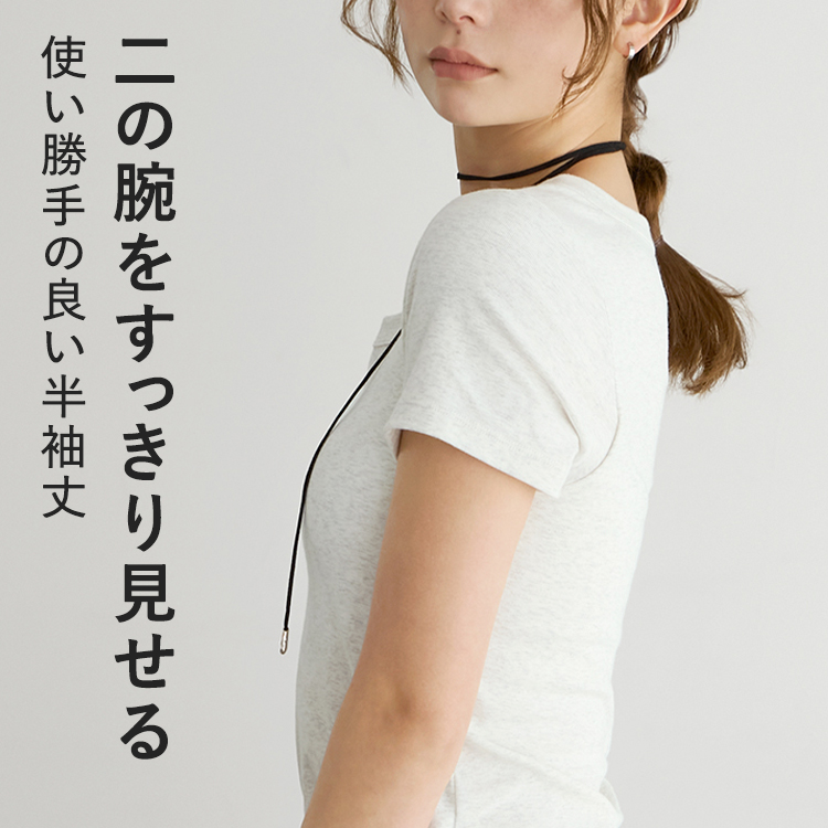 カップイン クルーネックT [カラー]: ブラック, [サイズ]: S