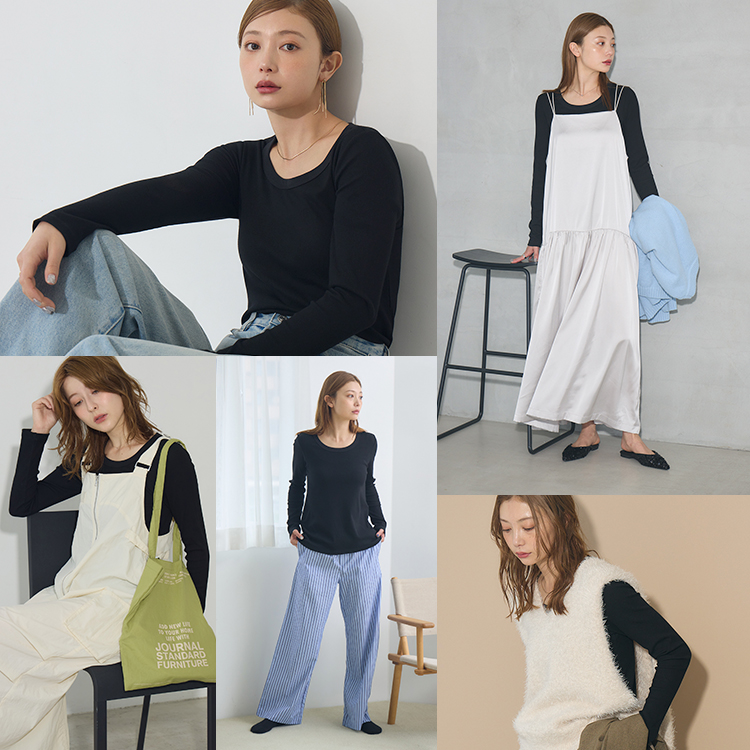 カップイン クルーネックT ロング [カラー]	: ブラック, [サイズ]: S