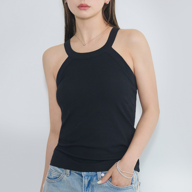 カップイン ホルターネック タンクトップ [カラー]	: ブラック, [サイズ]: S