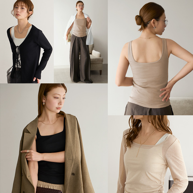 カップイン スクエアネックタンクトップ [カラー]: ブラック, [サイズ]: S