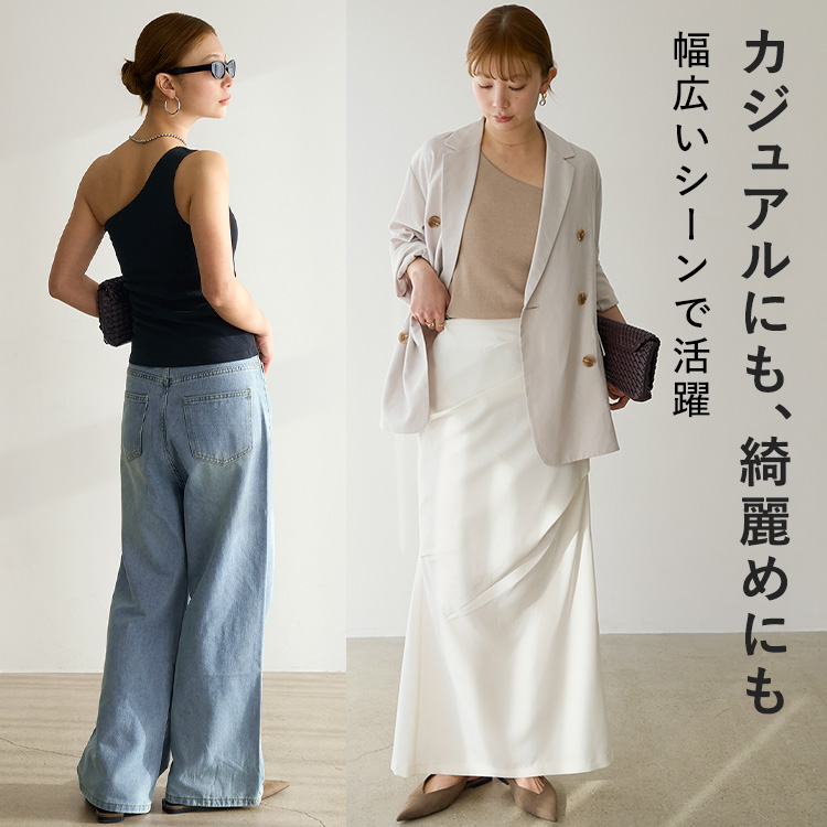 【NEW】カップイン アシンメトリータンクトップ [カラー]: ブラック, [サイズ]: S