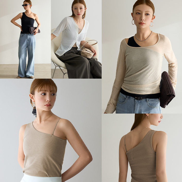 【NEW】カップイン アシンメトリータンクトップ [カラー]: ブラック, [サイズ]: S