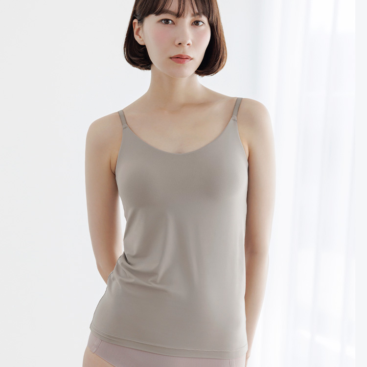  【SALE】<br>ブラ イン サラキャミソール [カラー]: グレージュ, [サイズ]: S