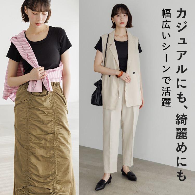 カップイン クルーネックT [カラー]	: ブラック, [サイズ]: S