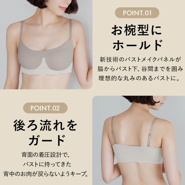 スタイルナイトブラ シームレス バンドゥ [カラー]: ブラック, [サイズ]: M