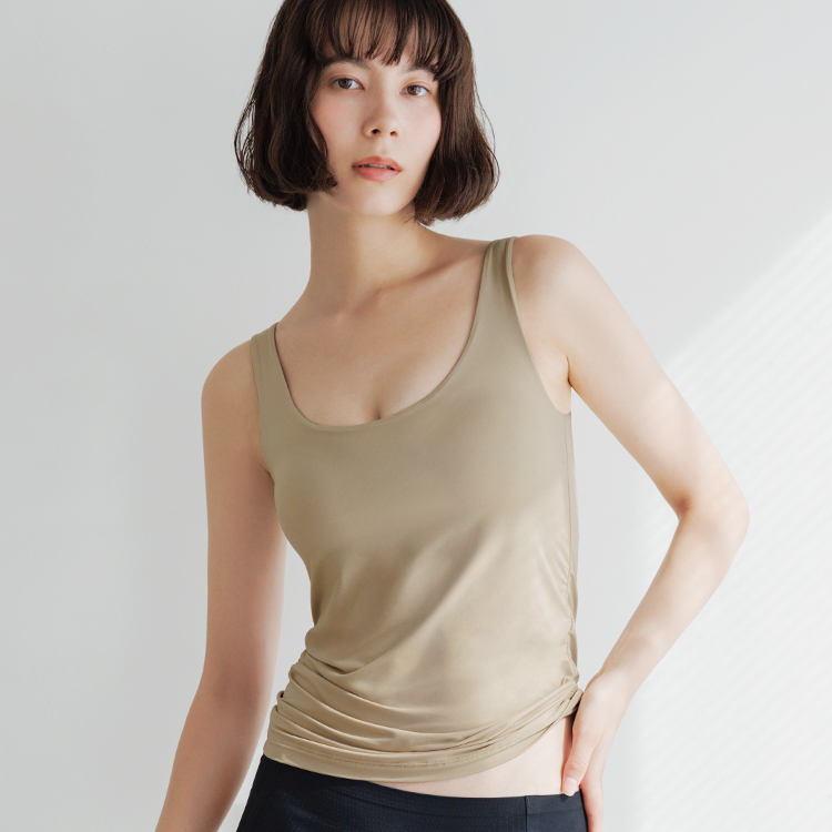 【SALE】<br>ブラ イン サラタンクトップ [カラー]: ニュートラルベージュ, [サイズ]: S