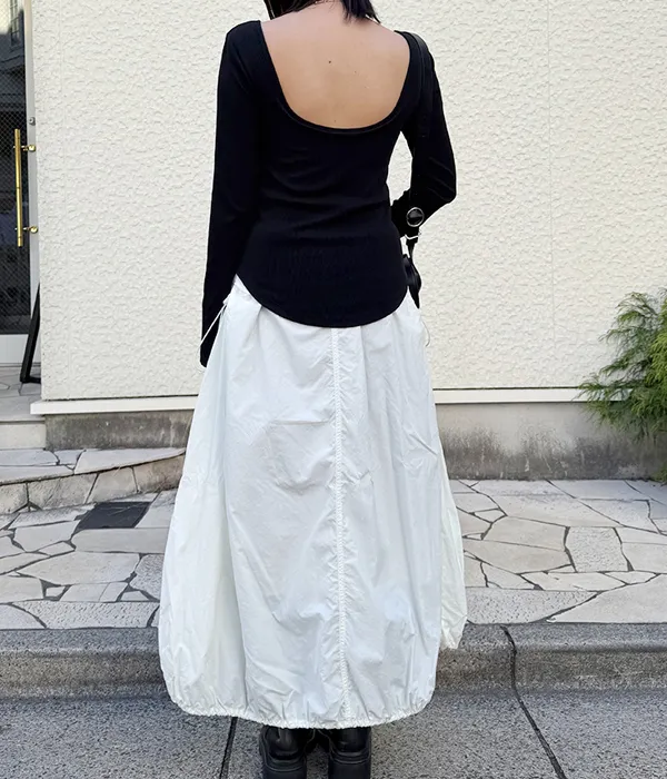 カップイン バックオープンT ロング