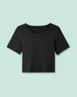 カップイン クロップド クルーネックT