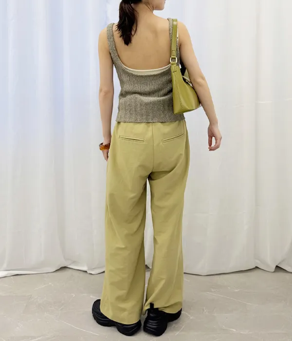 カップイン リブUバック キャミソール