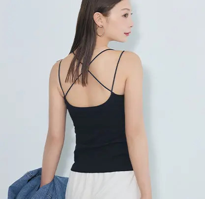 カップ イン  バッククロス キャミソール