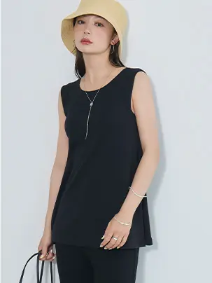 カップ イン Aライン トップス ノースリーブ