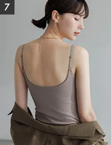 7位 カップイン リブUバック キャミソール