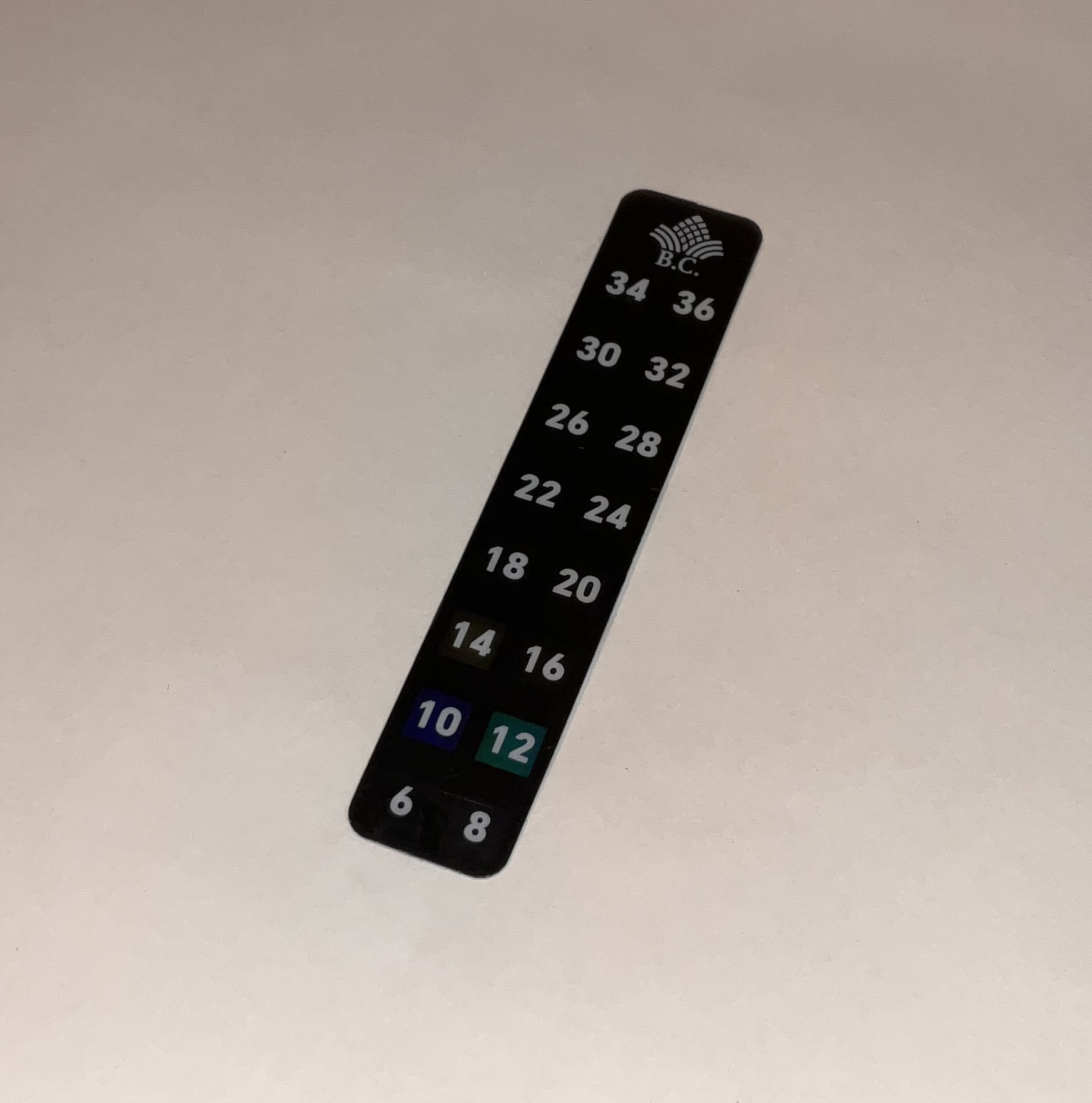 BC シール温度計（縦型、５枚セット）