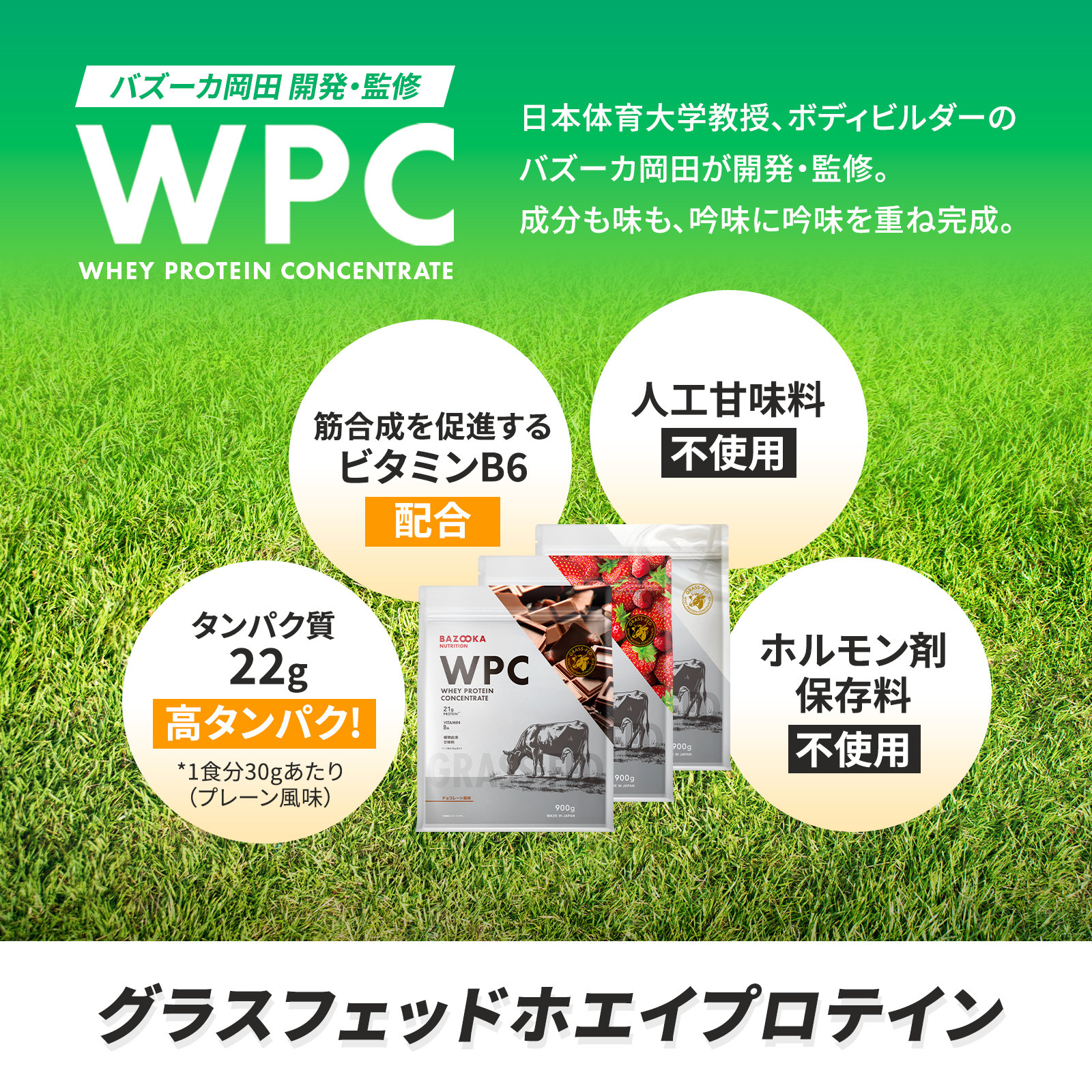 BAZOOKA WPC ホエイプロテイン900g BAZOOKA WPC｜BAZOOKA OKADA ONLINE STORE
