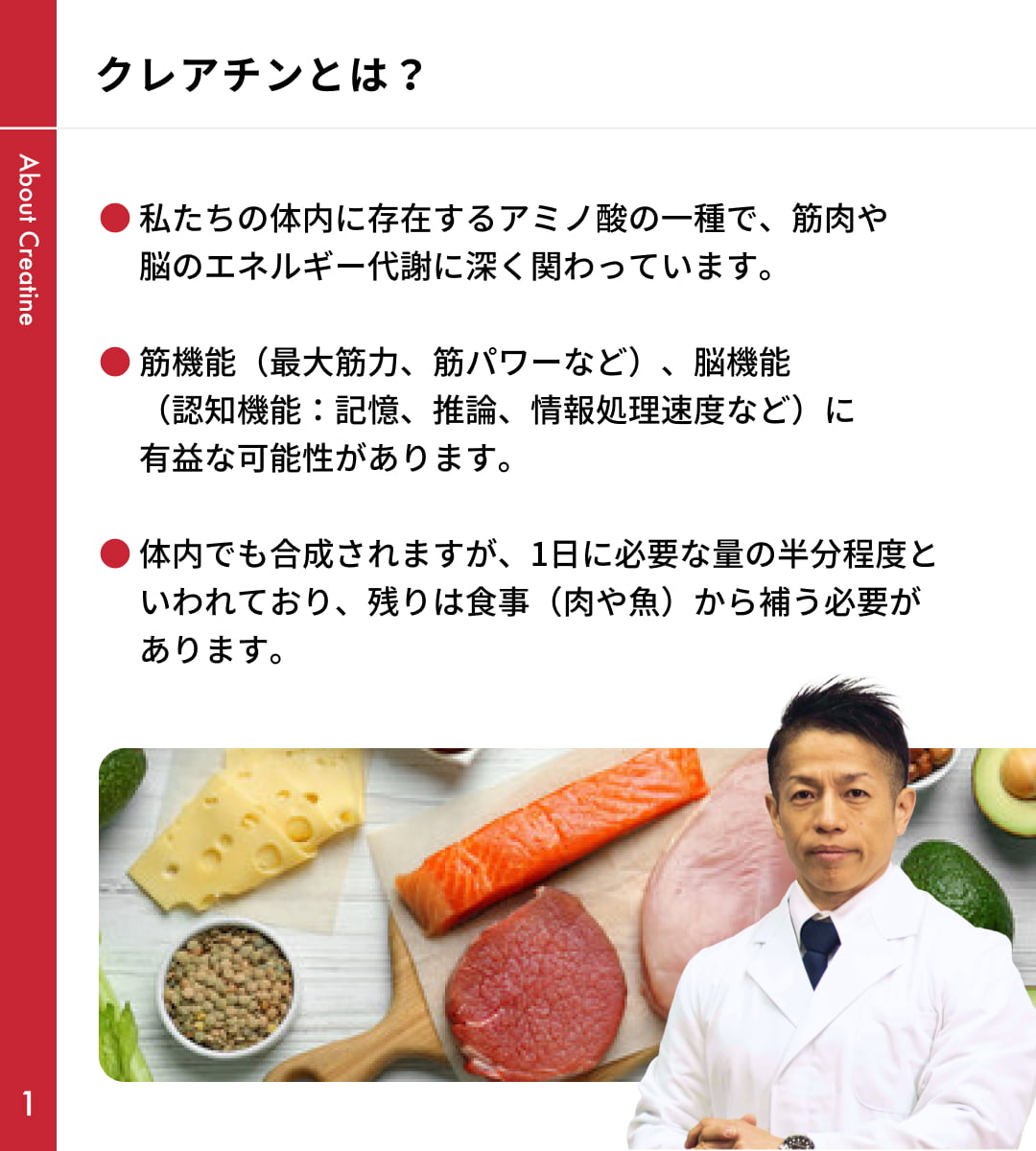 クレアチンとは｜バズーカ岡田特別講義 スライド1