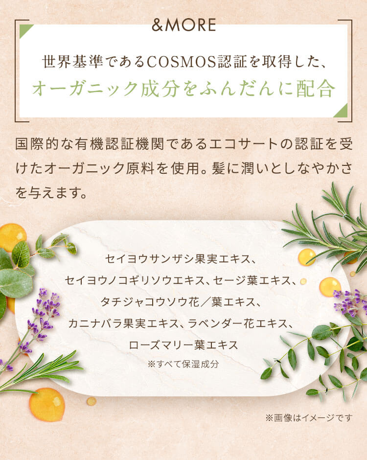 植物エキスで集中補修潤いに満ちたしなやかな髪へ