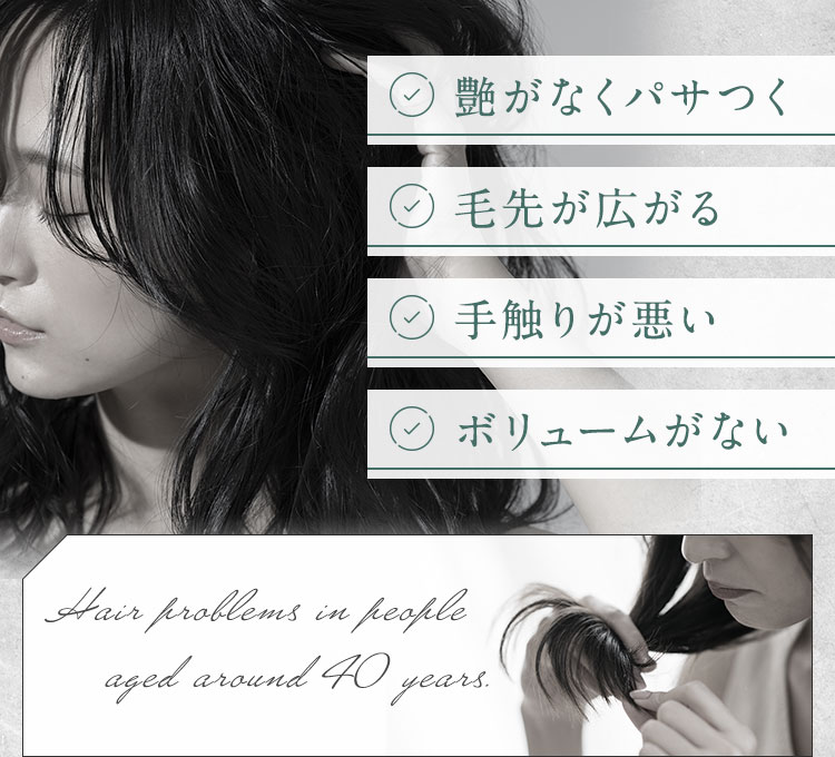 艶がなくパサつく